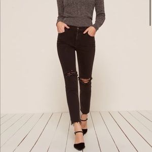 Reformation Camille Stretch Crop High Cigarette Jeans